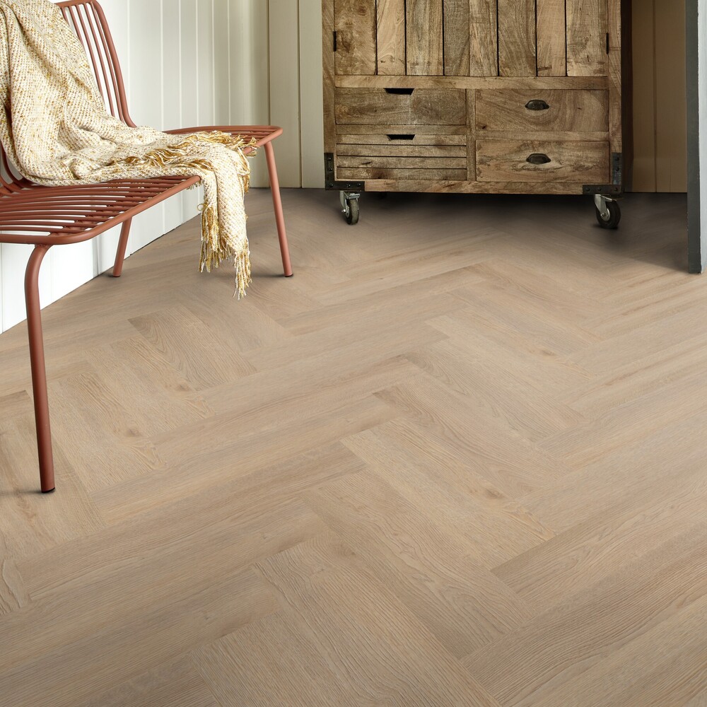 『MEIKO』ASTURIAS Herring bone GC Moduleo Roots 55 Klebevinyl - Galtymore Oak 86237 (Herringbone