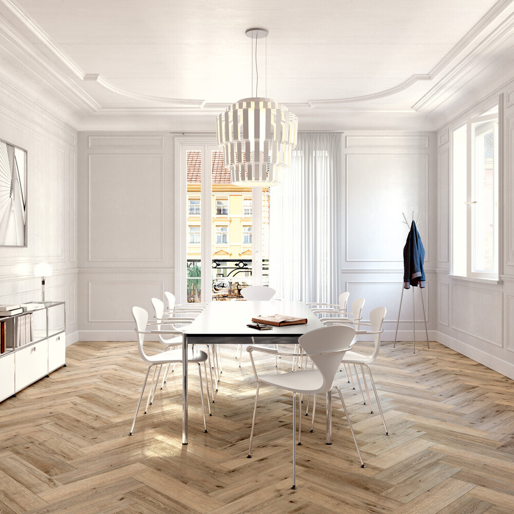 Objectflor Expona Commercial - 4128 Oiled Oak Parquet (Herringbone / Fischgrät)