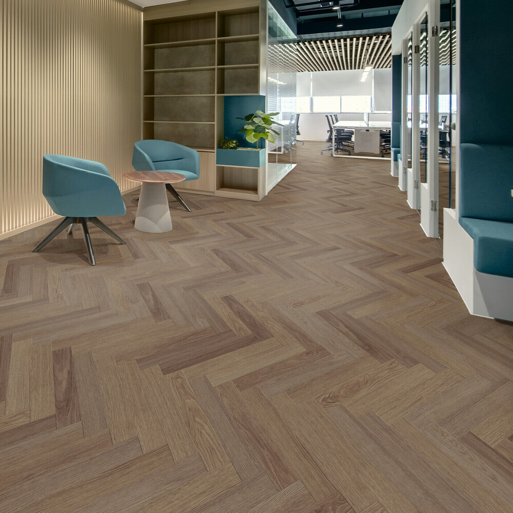 Objectflor Expona Commercial - 4223 Saddlebrown Oak Parquet